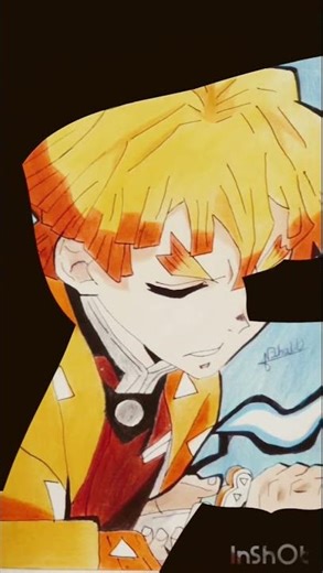 drawing of zenitsu 😈😈😈 #drawing #anime #zenitsu