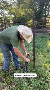 Quick tip on how to pull a t-post! I’d never seen him do this before. #rancher #ranchlife #missouri #protip #cattle #cowboy #fyp #longlivecowgirls #bredheifers #Morning #GoodDay | Jack H.