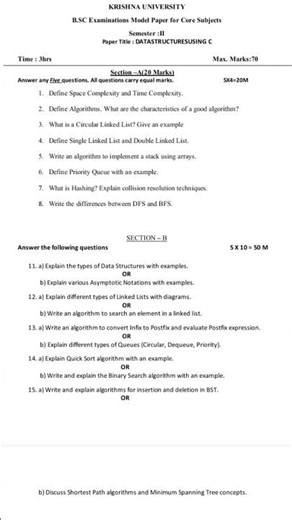 #Data structure using C #degee#sem2#modelpaper#Bsccomputerscience.