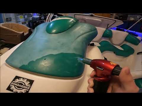 Restoring faded plastic with torch