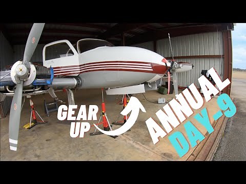 Cessna 310 Landing Gear Maintenance Annual Process Day 9