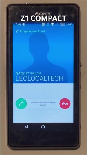 Sony Xperia Z1 COMPACT Incoming Call