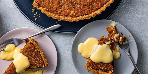 This hot cross bun treacle tart recipe is the Easter combo you didn't know you needed