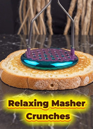 ASMR masher crunches video: satisfying crunchy sounds