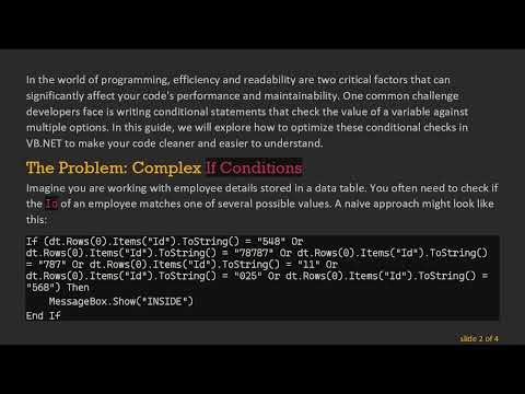 Optimizing If Conditions in VB.NET for Multiple Values