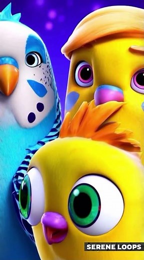 Three Little Birds 🐦💜 | Cute Cartoon Animation for Kids