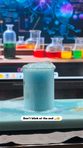 Alok Sir on Instagram: "Wait for the blue volcano! 😱 Ever wondered what happens when you mix copper sulfate with a bit of kitchen chemistry? We added HCl and Baking Soda to see the ultimate fizz. 🧪✨ Science is basically magic that’s real. Rate this reaction 1–10! 👇 #education #hook #nonfollowersviewerseveryone #experiment #viral"