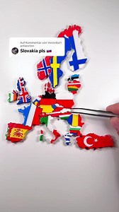 Antwort auf @Veronika!! Painting Slovakia 🇸🇰 Flag on a 3D Printed Puzzle#puzzle #country #worldwide #diy #map