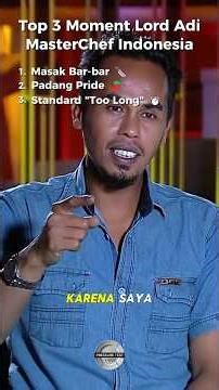 Momen Sombong Lord Adi MasterChef Indonesia Part 3 👑#masterchef