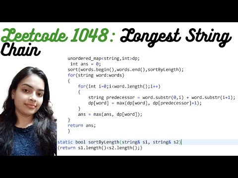 Leetcode 1048. Longest String Chain