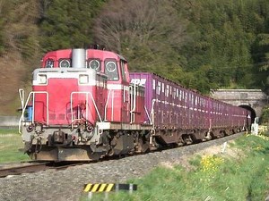 (HD) 石巻線のDE10牽引 高速貨物列車 (ディーゼル機関車牽引コンテナ貨物)
