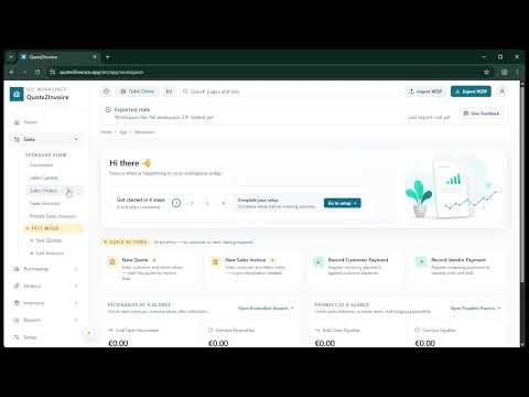 Quote2Invoice first view