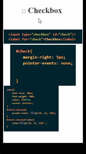 checkbox✅ using htmlcss#codingtips #python #bignerstutorial #foryou #programming