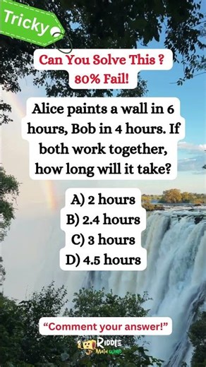 ⏳ Real-World Math: Can You Solve This WORK Puzzle? | ACT & SAT Prep #shorts #math #riddlemathworld