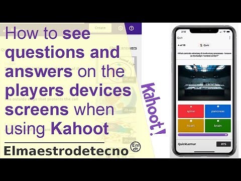 How to see questions and answers on the player phone screen when playing Kahoot
