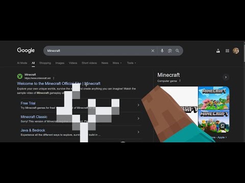 Minecraft, But I Can Mine The Page (Google Minecraft).