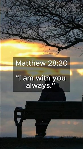 You Are Never Alone—God Is With You | Matthew 28:20 #bibleverseoftheday