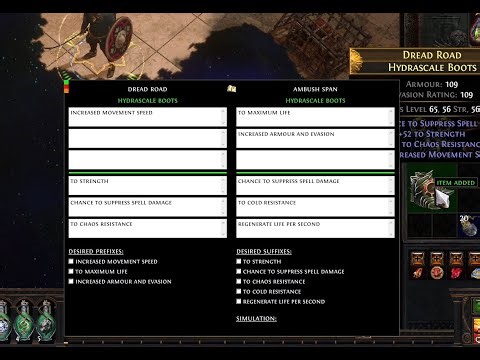 Exile UI v1.54.3: Recombinator Simulator/Calculator, Timer-Widget