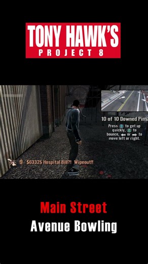 Avenue Bowling (Main Street) Tony Hawk's Project 8 (PS3) Gameplay | Sick Challenge 60FPS