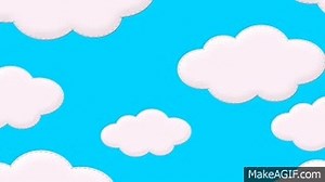 Cartoon Clouds in Sky - Free Royalty Animation Footage on Make a GIF