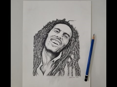 How to draw Bob Marley/ Realistic #sketch #drawing