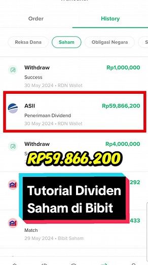 Tutorial Tarik Dividen Saham di Bibit: Langkah Mudah
