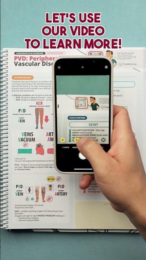 PVD - Peripheral Vascular Disease review -- check out our study guide books below 🤝 #nurse