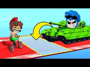 BIKE vs. TANK in the TROLL RACE! (Very funny) 😂 GTA 5 HEAD-TO-HEAD with the COMPAS