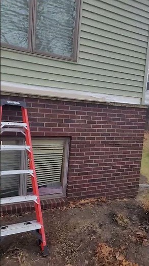 Water leaking in the basement window.