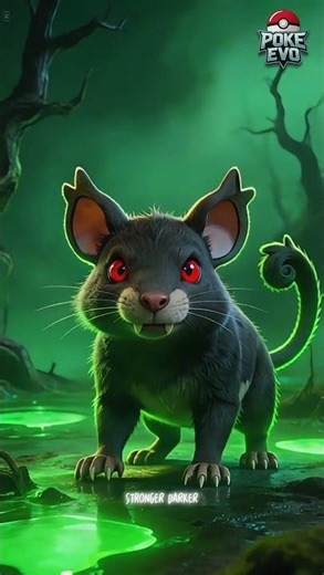 RATTATA Dark Evolution | From Cute to Toxic Rat King #aivideo #pokemon #pokemonevolution