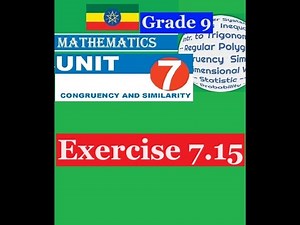 Mathematics Grade 9 Unit 7 Exercise 7.15Application of similarity)@mathT_21