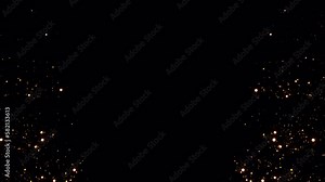 Golden bokeh particles glowing transition on alpha background in 4k