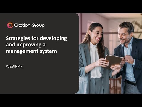 Strategies for developing and improving a management system