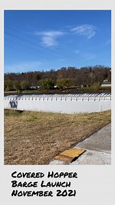 This video is from 2021! A covered rake barge gets launched into the Monongahela and into service on the inland waterway. Rake barges have a raked bow to cut resistance and lead a tow. Proudly build by Heartland Fabrication in Brownsville, Pennsylvania! https://hl-fabrication.com/videos-working-at-heartland/ #bargelaunch #brownsville #fabrication #hiring #jobs #welding | Heartland Fabrication, LLC | Facebook