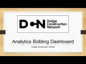 Dodge Construction Central - Analytics Bidding Dashboard