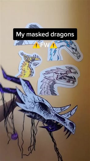 Paper Dragon Puppet Drawing and Mask Tutorial