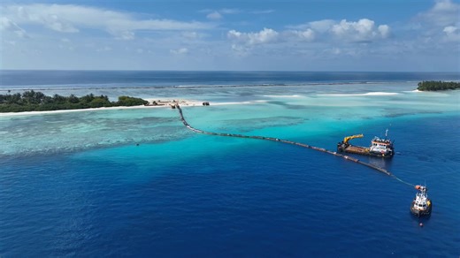 Th. Gaadhiffushi Reclamation started. Reclamation commencement date: 10 April 26Estimated Volume: 396,000 CBM Total area: 11 HaEstimated Duration: 10 DaysDredger: Filippo Brunelleschi (capacity: 11,500 CBM )