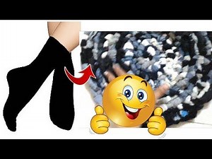Reuse old socks: DIY rag rug OR doormat from old socks | ‪@DIYPROCESSBYHEMA‬