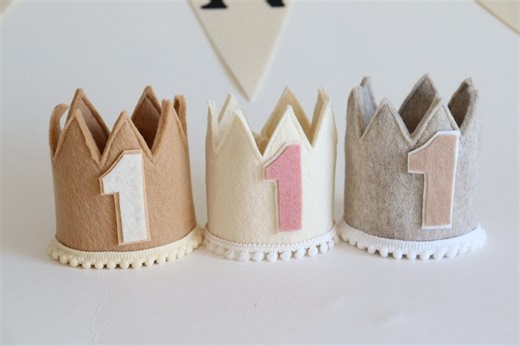 Birthday CROWN for Baby and Kids Crown for Birthday Party Handmade Crown for First Birthday Party Hat for Photo Prop Half Birthday Crown - Etsy UK