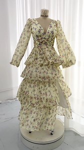 496K views · 30K reactions | Making a long puff sleeves midi tiered prom dress with slit #dress #fashion #sewingproject | Miss Jophiel | Facebook