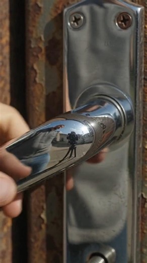Rusty Door Handle Restoration! 🚪 Most Satisfying Rust Removal Ever #shorts