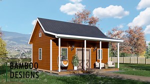 Cooper 16x24 Gable Shed Plan — A Rustic-modern Shed With Spacious Covered Porch - Etsy