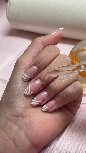 zebra nails for life🤍 #nailtutorial #gelnails #zebranails #naturalnails #almondnails #nailinspo #pinterestnails #nailvideo #neutralnails #naildesigns
