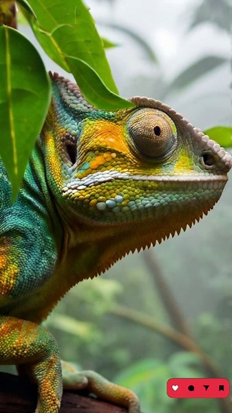 🌈 Stunning Colorful Lizard in Action! 🦎