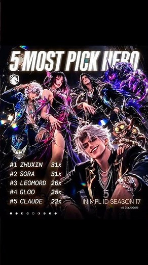 TOP PICK HEROES MPL ID S17 😱 Zhuxin DOMINATES with 31 Picks!