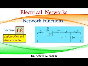 Lecture 68 Network Functions: Ladder Network (Numerical 06)