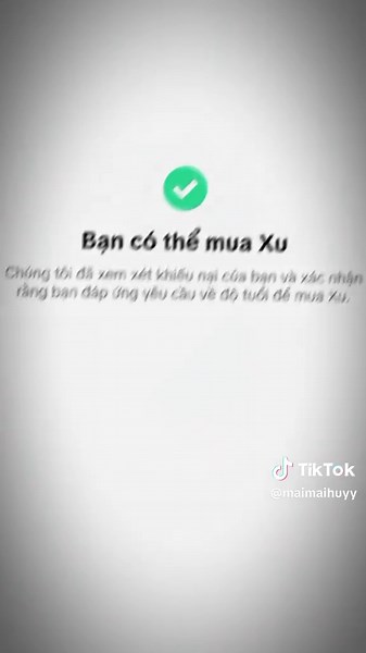 Mở Khóa Giới Hạn Độ Tuổi Mua Xu TikTok
