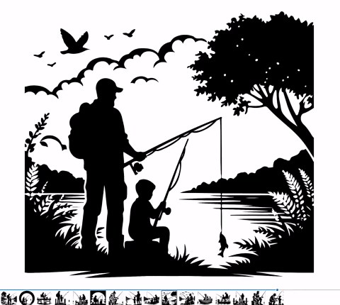 Father and Son Fishing SVG Bundle, Fishing Silhouette PNG, Lake Fishing DXF, Dad and Son, Outdoor Adventure Clipart, Camping Vector Art - Etsy