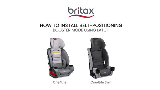 How to Install Britax® One4Life® & One4Life Slim All-in-One Car Seats, Booster Mode w/ Lower Anchors