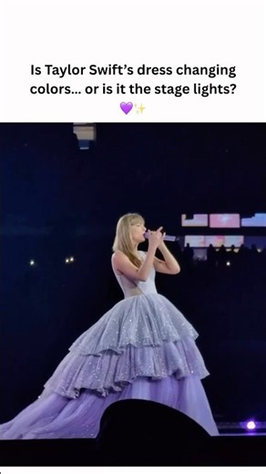 Taylor Swift’s color-shifting dress just broke the internet again 💜✨